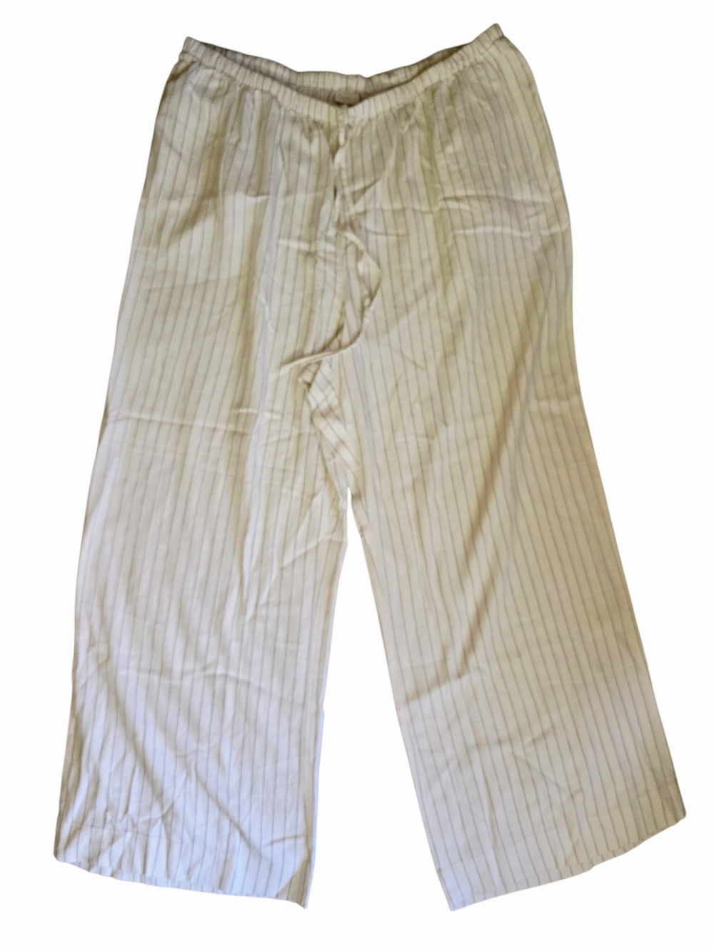 A New Day White And Black Wide Leg Pinstripe Pants 1X